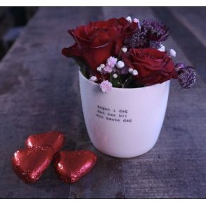 Romantisk pyntet Trygve Skaug krus