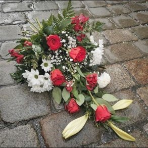 Brebukett, rdt med hvitt