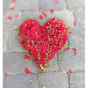 Rosehjerte til begravelse