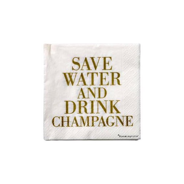 Servietter, champagne