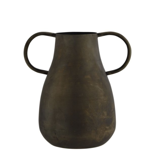 Vase, aged copper